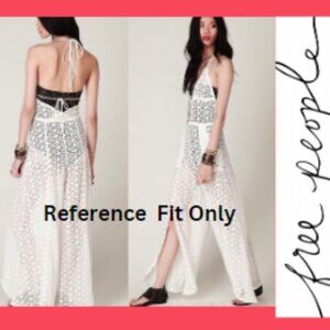 FP Beach Cover-up Split Bellbottom Lace Romper SZ XS